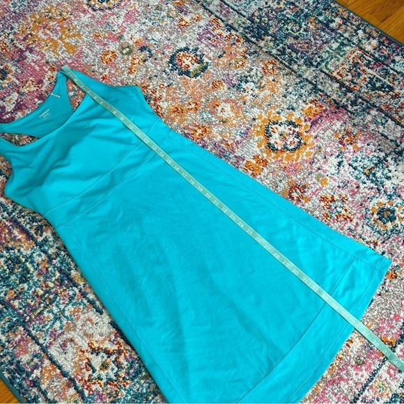 Toad&Co Dress Womens Small Tech Tomboy Racerback Shelf Bra Pocket Stretch Teal - Picture 12 of 12